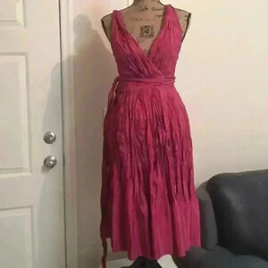 Charles Nolan Rose Wrap dress